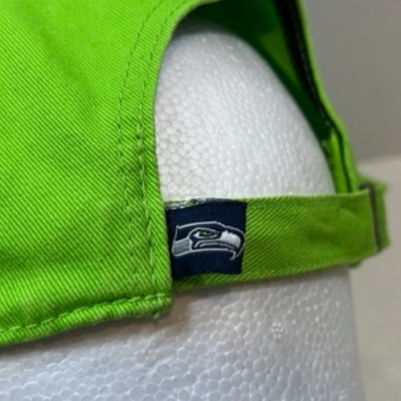 NFL Green Seattle Seahawks Cotton Baseball Cap Hat Adjustable - Picture 3 of 8